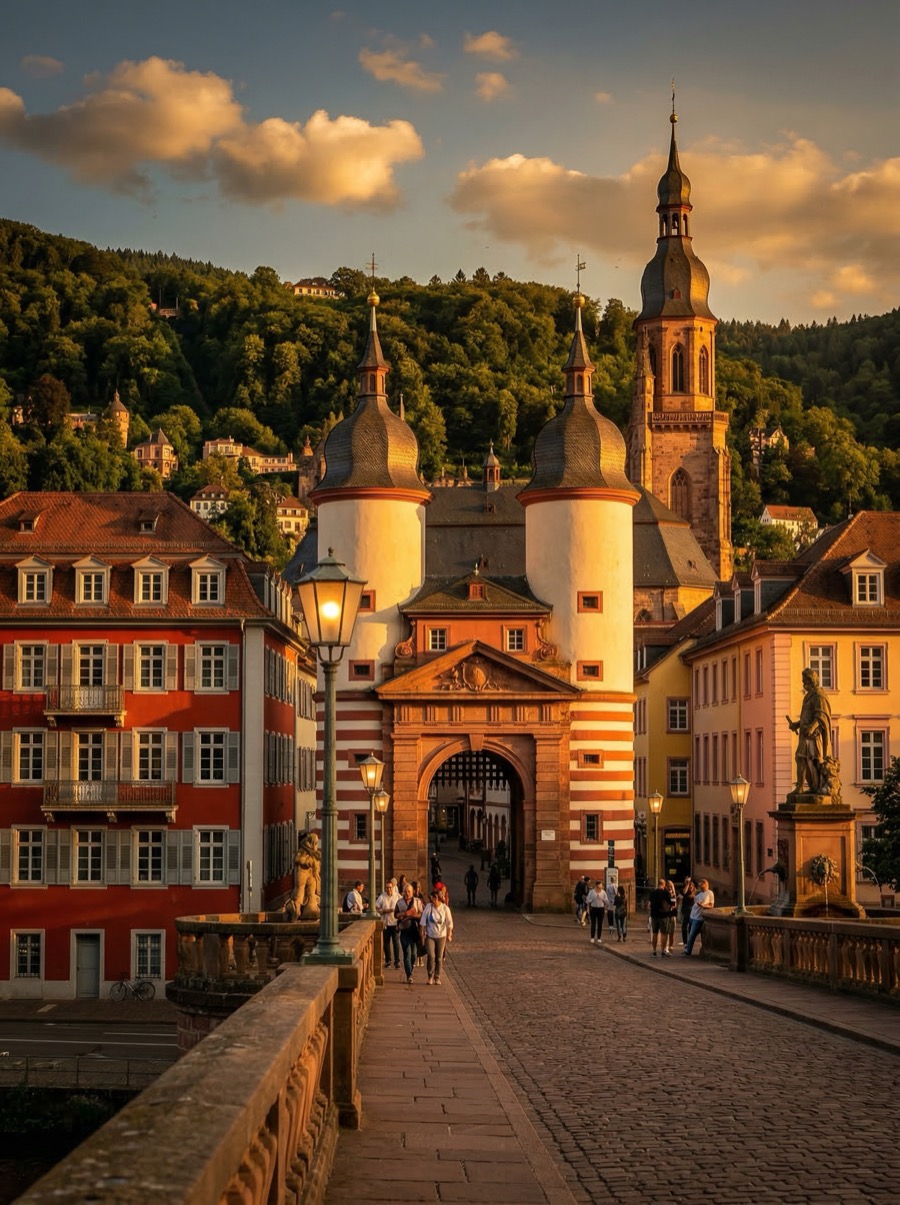 Heidelberg Altstadt und Alte Brücke